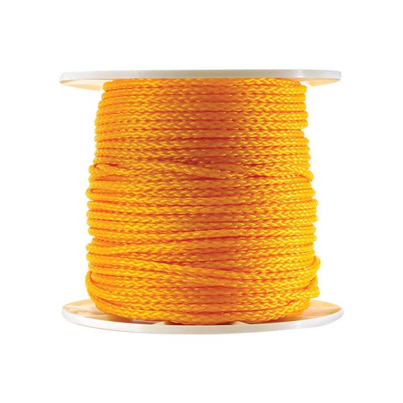 Rope Koch Industries, poliéster trenzado hueco, amarillo, 5/16 pulgadas, 600 pies