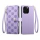 thumbnail image 1 of Funda Billetera con Cierre para [iphone 16 Promax] con Tarjetero, Soporte y Correa de ManoMorado, 1 of 5