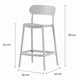 thumbnail image 3 of Piso Silla Taburete Oslo 92x44x49 cm Escandinavia Gris Claro, 3 of 7