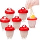 thumbnail image 1 of Hervidor de huevos de silicona, perfecto para cocinar huevos sin cáscara, fácil de usar, antiadherente, de silicona, para escalfar rápidamente, accesorios de cocina (6 unidades), 1 of 7