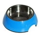 thumbnail image 1 of Plato Melamina Sólido Redondo Azul Talla M Perro, 1 of 1