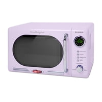Nostalgia - Horno De Microondas Compacto Retro De 700 Vatios Con Visualización Digital Led, Bloqueo Para Niños, Fácil De Limpiar, Lavanda, 0.7 Cu. Pies
