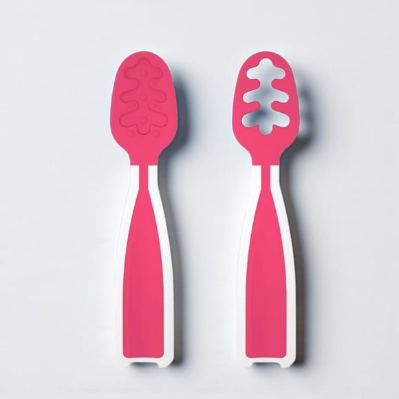 Set de 2 Pre-Cucharas de Aprendizaje para Bebé +4 Meses | SensiBlue - Rosa