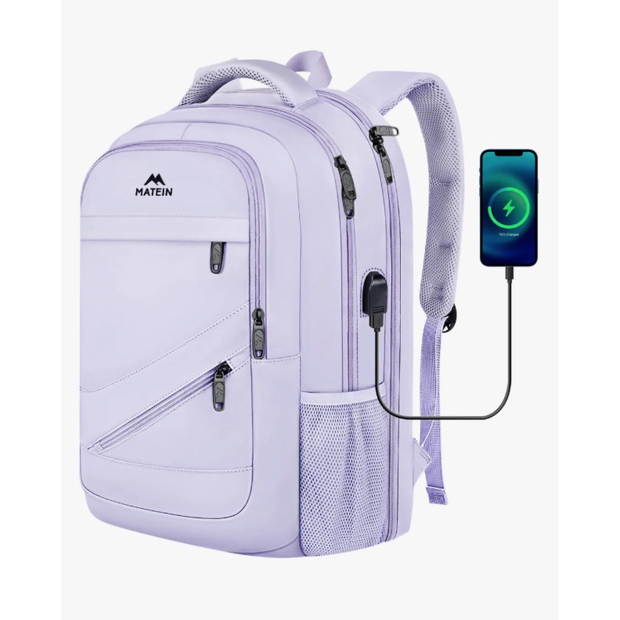 Riqui - Mochila Gris 30l Antirrobo / Impermeable / Usb