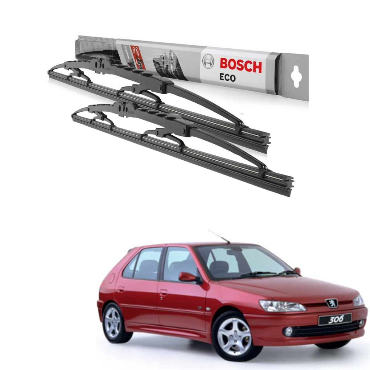Plumillas Bosch Eco Para Peugeot 306 1994-2002