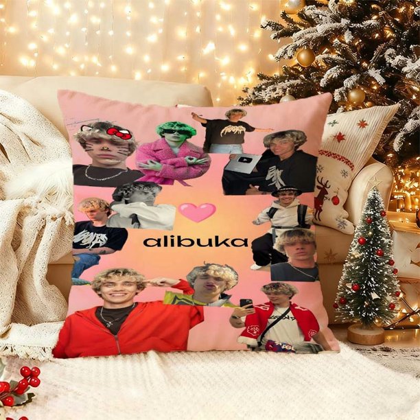 An Alibuka Collage Printed Pillowcase - Double-Sided Print Soft And Durable Polyester with Zipper Closure Machine Washable Suitable for Decorating Sofas And Bed