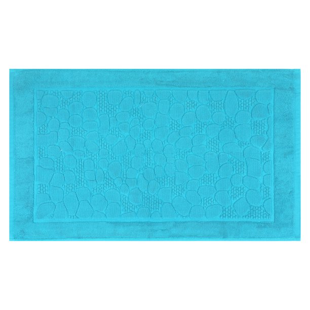 REGALWOVEN Alfombrillas Reversibles de Algodón Lavables Estilo Spa Alfombras de Piso para Baño Gruesas Suaves Absorbentes de Agua Secado Rápido Azul 18" x 30"