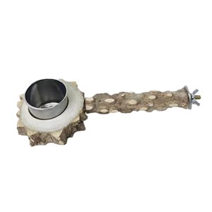 Ioensy - Percha Para Pájaros Con Cuenco De Alimentación, Recipiente De Comida De Acero Inoxidable Para Periquitos