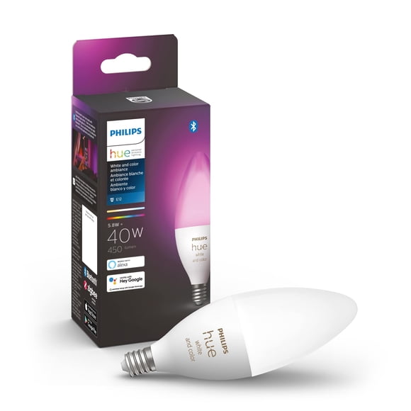 Bombilla LED Philips Hue Smart B39 de 40 W, color blanco, 450 lúmenes