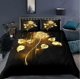 thumbnail image 1 of Gold Rose Flower Quilt Duvet Cover Set Super Bedclothes Bedding Soft3-Piece Bedding Set, 1 of 5