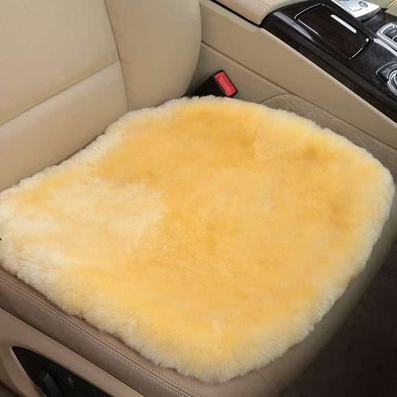 Funda para asiento de auto OGLAND de piel de oveja australiana genuina 50 x 50 cm