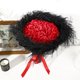 thumbnail image 5 of Solador de plumas de avestruz con forma de boas, negro, 2 yardas de largo, 3 capas, para fiestas, 5 of 6