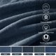 thumbnail image 3 of Toalla Madison Park 86 cm × 173 cm 800 GSM Azul pizarra - Pack de 2, 3 of 9