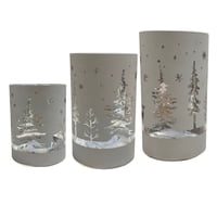 Bohemik - Portavelas De Luz Led Navideña Gris