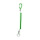 thumbnail image 1 of Cordón retráctil seguro en espiral, cordones de pesca, llaveros elásticos de liberación rápida, accesorios con mosquetón para alicates y aparejos verde, 1 of 5