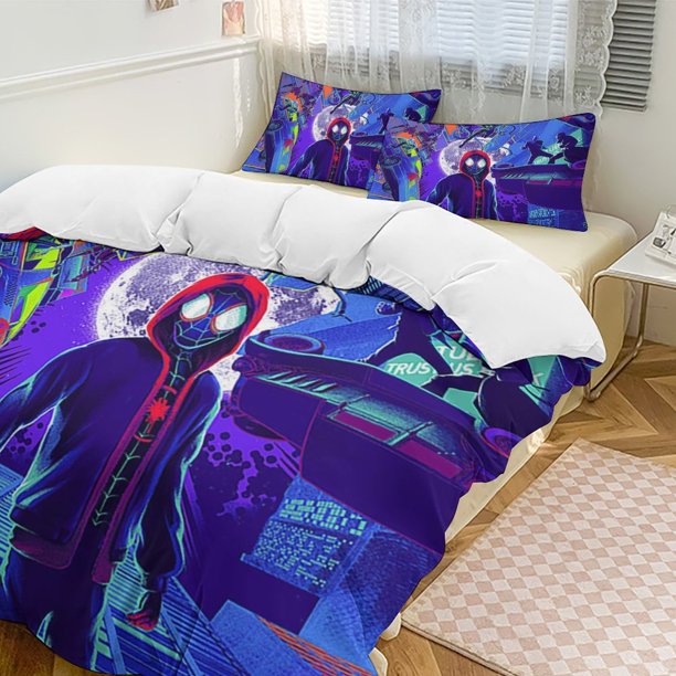Spider-Man 3-Piece Twin Bed Set - Includes 1 Single Quilt And 2 Pillow Cases Bedding - Fade Resistant Microfiber - Spider