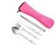 thumbnail image 1 of XmhyTop Juego de 4 Piezas Cubiertos de Cocina de Rosa con Bolsa de Almacenamiento, Acero Inoxidable, Moderno y Funcional,Estilo A, 1 of 5