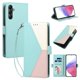 thumbnail image 2 of Funda Cartera Tricolor para Samsung Galaxy A35 5G con Soporte, Verde, 2 of 6