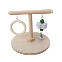 Magideal - Soporte De Juego Para Loros, Soporte De Percha Para Loros, Soporte De Madera Para Entrenamiento De Pájaros, Juguete Para Jaula De Pájaros Para Cacatúa