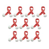 Bothyi - 10 Uds Mini Sombreros Navideños Bufanda Set Botella Sombrero Para Etiquetas De Regalo Muñecas Bufanda Artesanal Diy