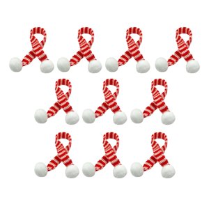 Bothyi - 10 Uds Mini Sombreros Navideños Bufanda Set Botella Sombrero Para Etiquetas De Regalo Muñecas Bufanda Artesanal Diy