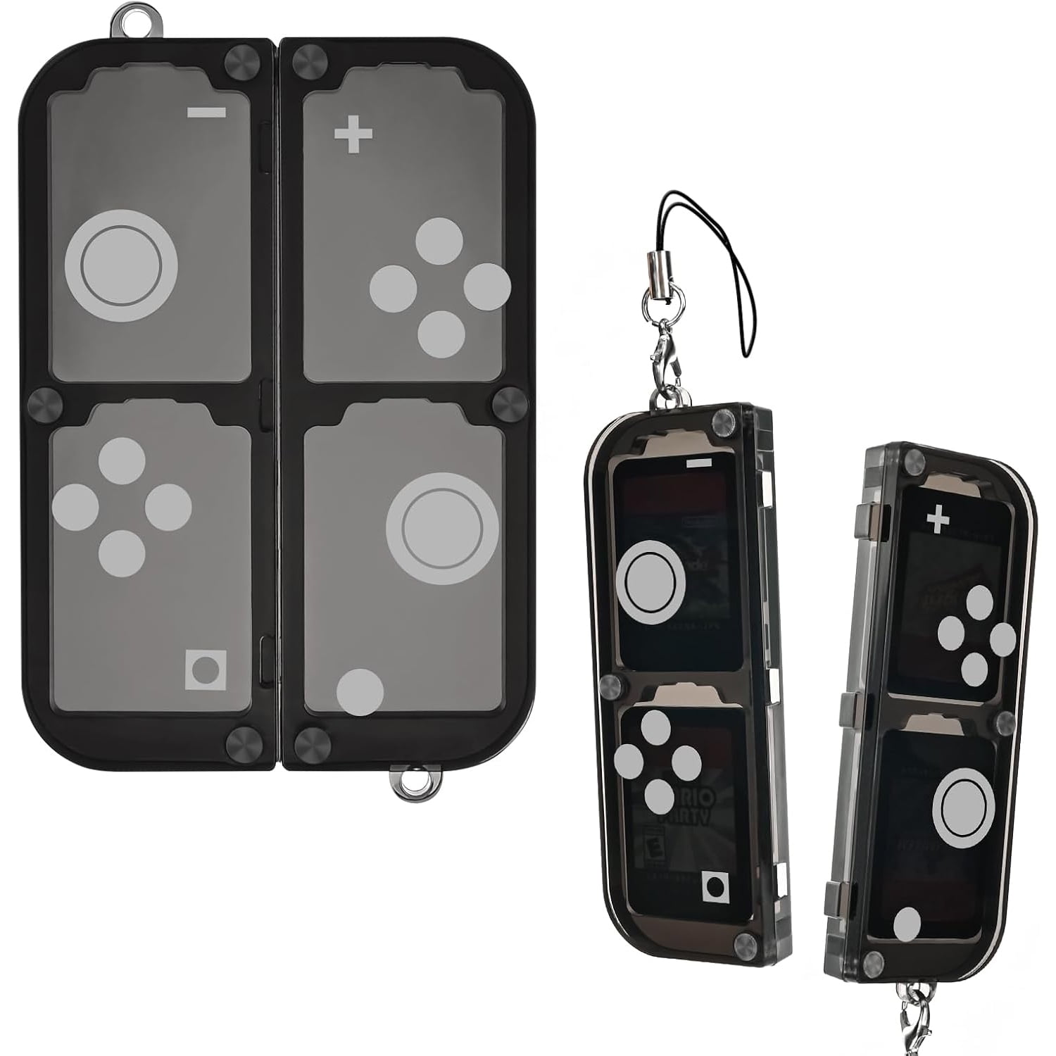 Genérico - Estuche De Almacenamiento Magnético Para Switch/2/lite/oled, Soporte Duro Portátil De Acrílico Con Compartimentos Desmontables Para Tarjetas De Juego Y Tarjetas De Memoria