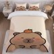 thumbnail image 1 of Cute Pet with Orange Head Printed Duvet Cover Set Theme Bedding 3pcs Set Duvet Cover Pillowcase Set, 1 of 5