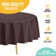 thumbnail image 4 of Manteles de vinilo marrón Exquisite – Redondos de 70 pulgadas (178 cm) – Pack de 3 con respaldo de franela – Plástico, reutilizable e impermeable, 4 of 9