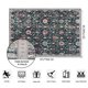 thumbnail image 2 of Alfombra Lahome Moroccan Trellis de 60 x 90 cm, lavable, color negro y multicolor, 2 of 7