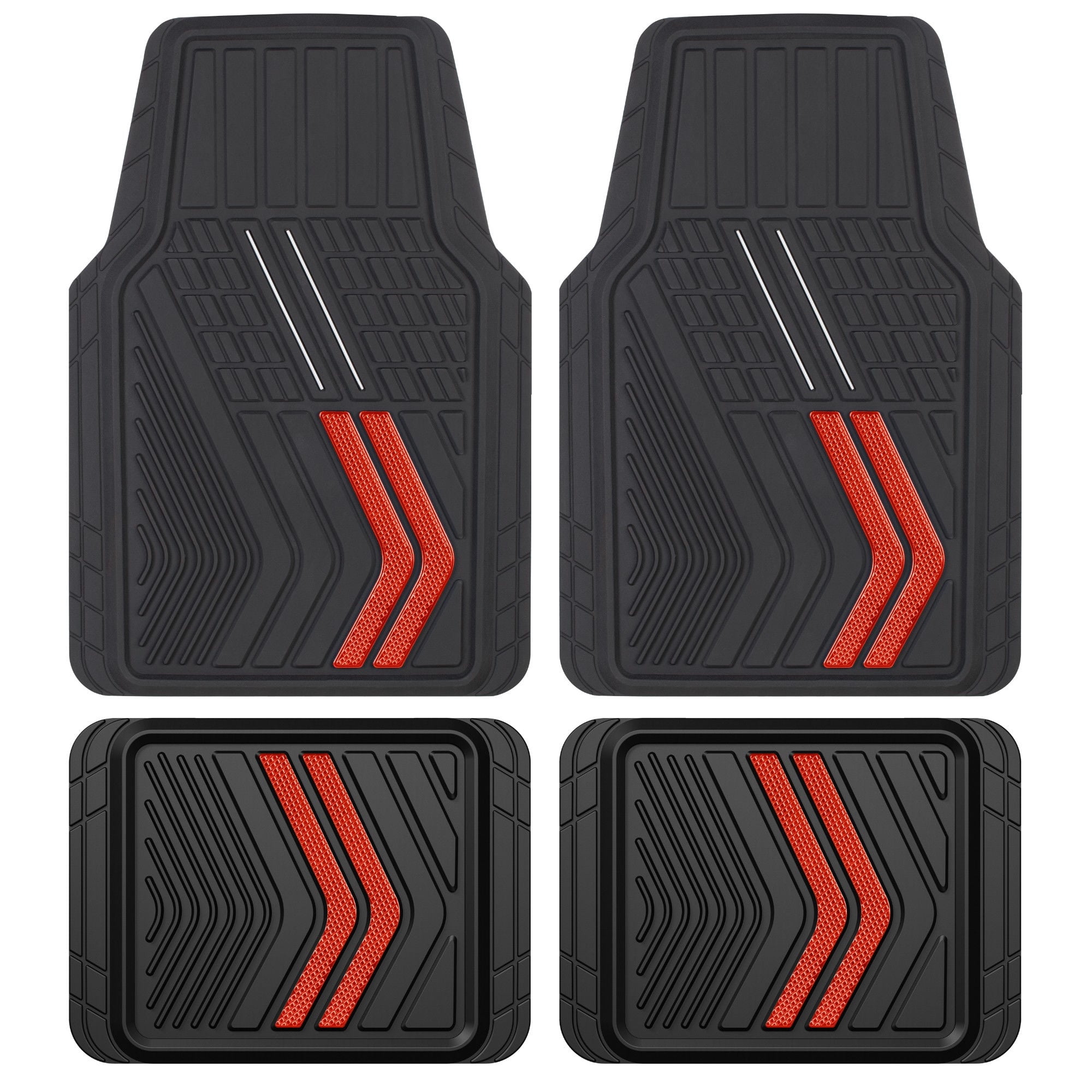 Conjunto alfombrillas deportivas para coche 4pcs rojo