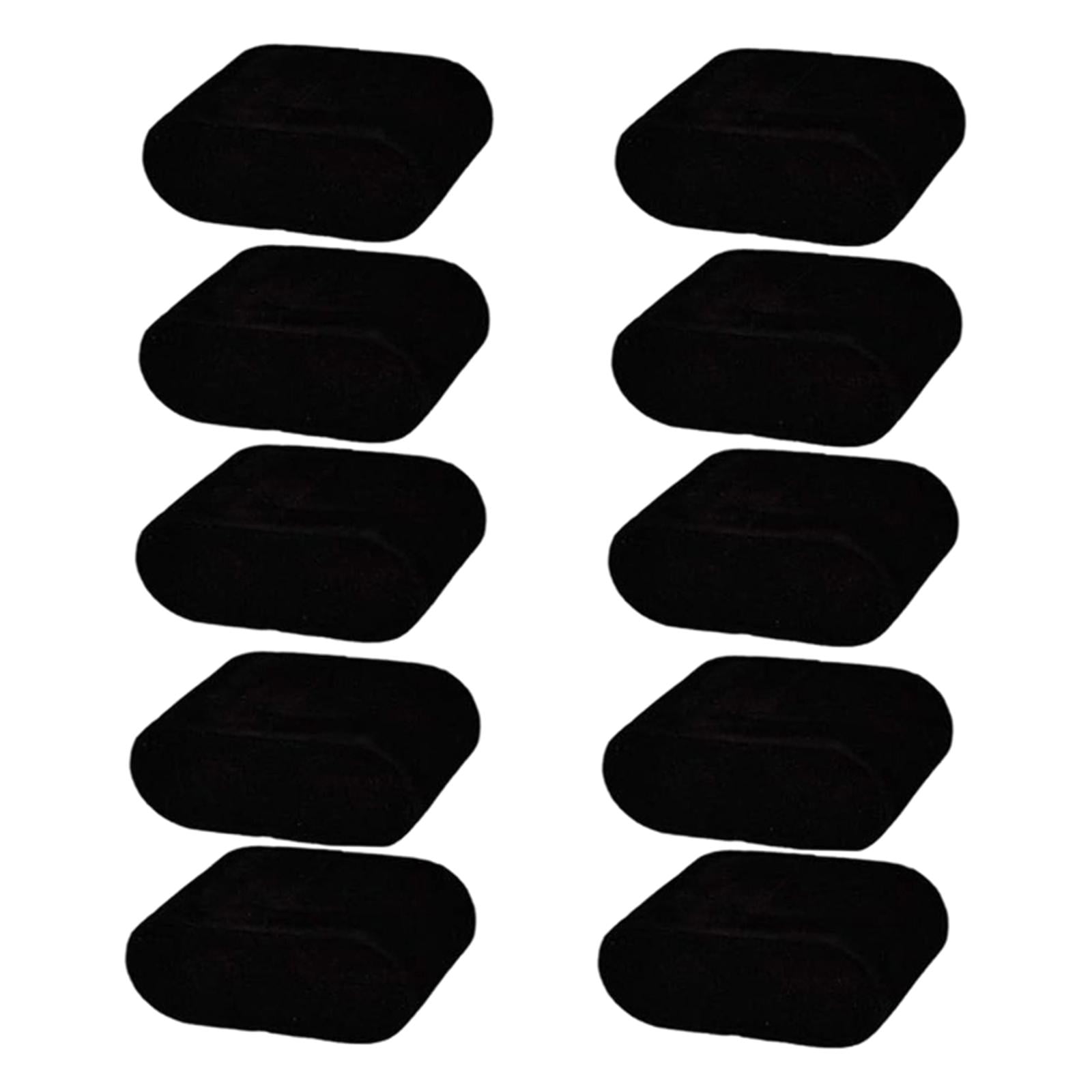 Magideal - 10 Piezas Almohadillas Para Relojes Cojín Para Exhibición Estante De Presentación Soporte De Muñequera Presentación Elegante Adecuado Para Vitrinas Y Terciopelo Negro