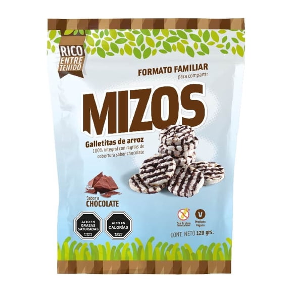 Galletas de arroz chocolate formato familiar, 120 gr
