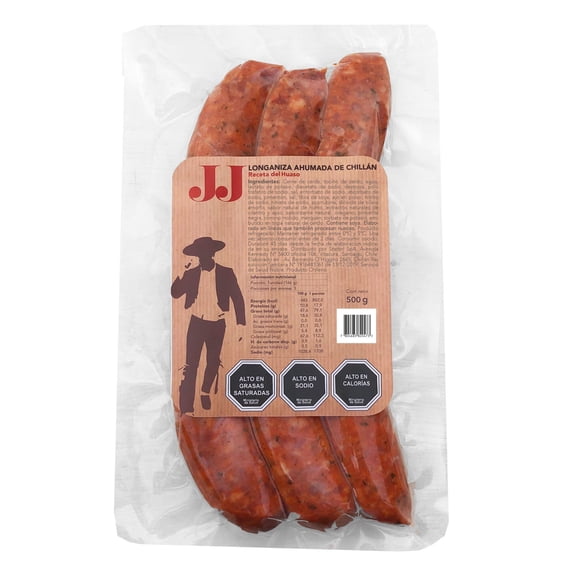 Longaniza ahumada de chillan jj 500 gr, 500 g
