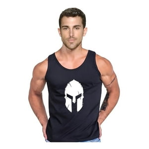 Persodesign - Polera Espartano Musculosa Gladiador Tank Gym Pesas Crossfit Talla Xl Negro Hombre