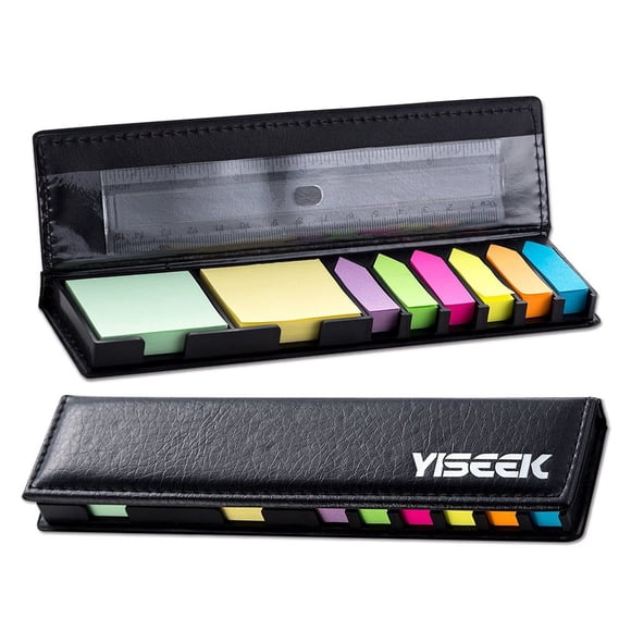 Notas adhesivas YISEEK 640 piezas con regla y pestañas de colores