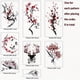 thumbnail image 1 of A Set Of 8 Original Fashion Colorful Cute Chinese Style Plum Blossom Retro Fashion Good Luck Advanced Tattoo Stickers Waterproof Durable, 1 of 2