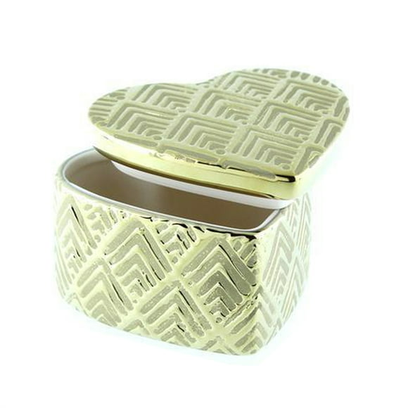 Joyero Decorativo Corazon Gold con Tapa