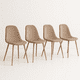 thumbnail image 1 of Pack de 4 Sillas Spoon Terciopelo - Beige, 1 of 7