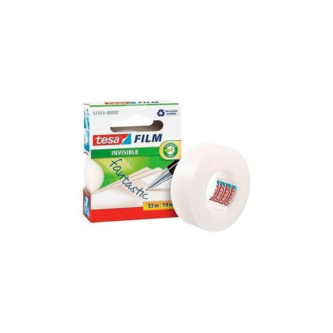 Tesa - Cinta Adhesiva Para Escritorio Invisible 19mm X 33mts