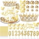 thumbnail image 1 of Topper para pastel SUTROMA Corona Feliz Cumpleaños Princesa Dorado y Blanco, 1 of 7