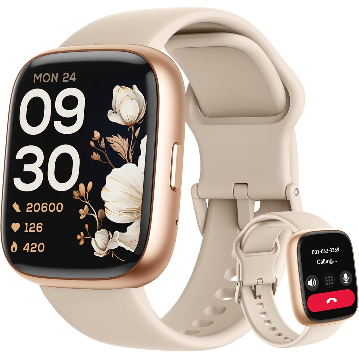 Smartwatch Lodimeke Idw26 44mm Alexa Llamadas 1.83 Beige
