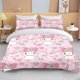 thumbnail image 1 of 10 Size Melody Printed Bedding Set Cartoon Anime Microfiber Bed Set Pillowcase Adult Bed Cover Bedroom Bed Set Duvet Gift, 1 of 5