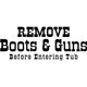 thumbnail image 1 of Decomural Remove Boots And Guns Before Entering WS-15988, 1 of 2