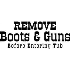 Rienda Libre Graphics - Decomural Remove Boots And Guns Before Entering Ws-15988