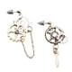 thumbnail image 2 of Pendientes Steampunk Asimétricos Cuelga Ear Studs Charms Wedding Club Tipo 1, 2 of 2