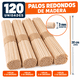 thumbnail image 1 of Pack 120 Palos Redondos de Madera 30 cm x 3 mm para Maquetas y Manualidades, 1 of 2