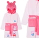 thumbnail image 3 of Bata Para Niñas Pequeñas Forro Polar Suave Con Capucha Rosa, 3 of 5