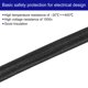 thumbnail image 4 of Uxcell 5 piezas de funda de aislamiento de alambre, funda ignífuga de 5.28 pies-2mm ID negra, funda de fibra de vidrio recubierta de silicona de alta temperatura, 4 of 5