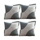 thumbnail image 1 of Set De 4 Fundas De Cojines Diseño Tela Pana Empalmado 45cm X 45 Cm Gris Claro, 1 of 4