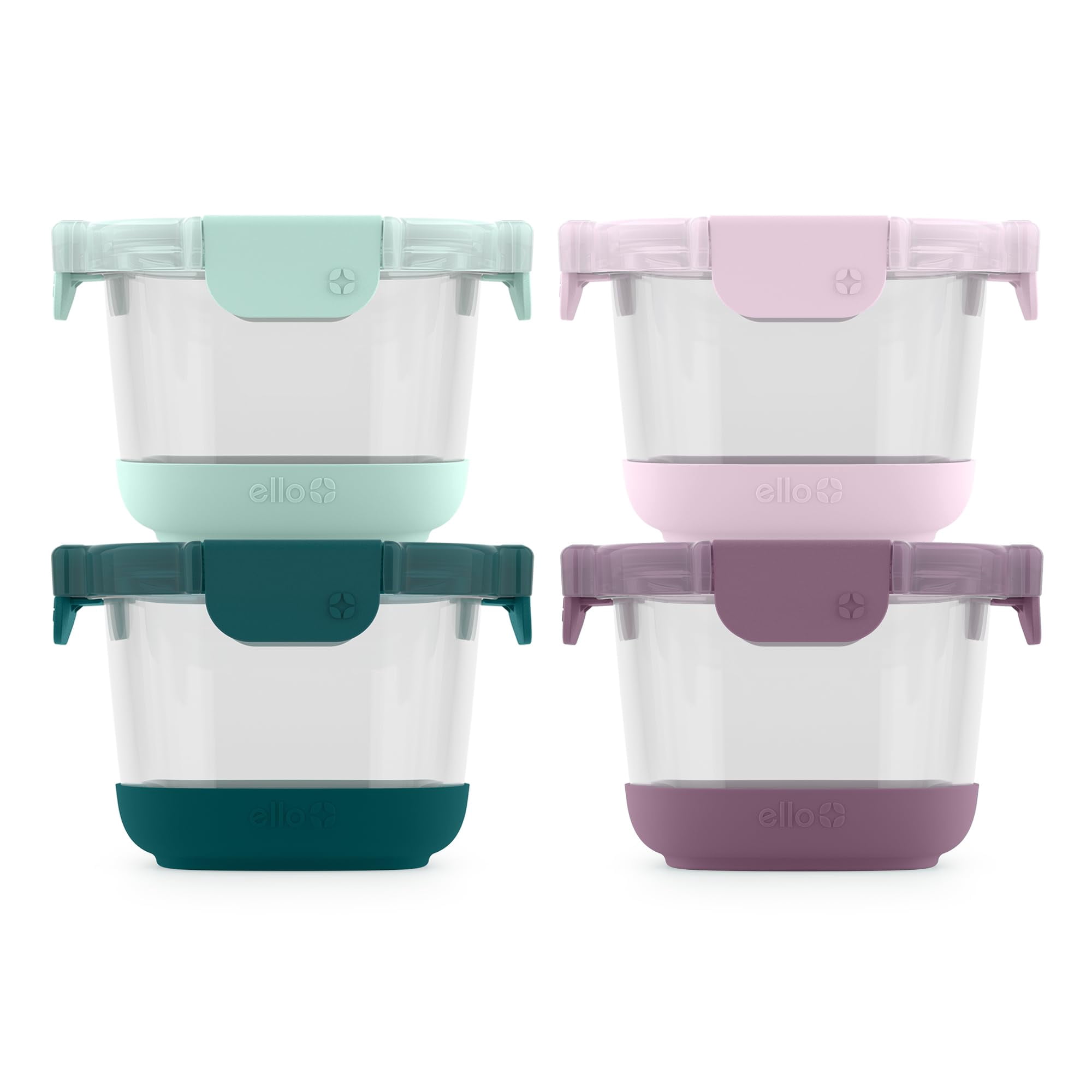 Recipiente De Vidrio Ello Duraglass Refresh, 500 Ml, Paquete De 4